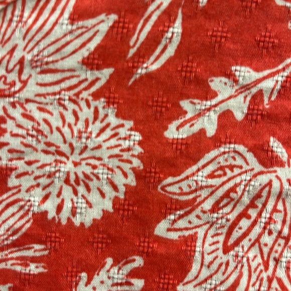 UNIVERSAL THREAD Floral Bohemian Tunic Top - Large (orange & white) - Picture 3 of 6